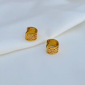 Tory Burch Elegant Gold Hoop Earrings